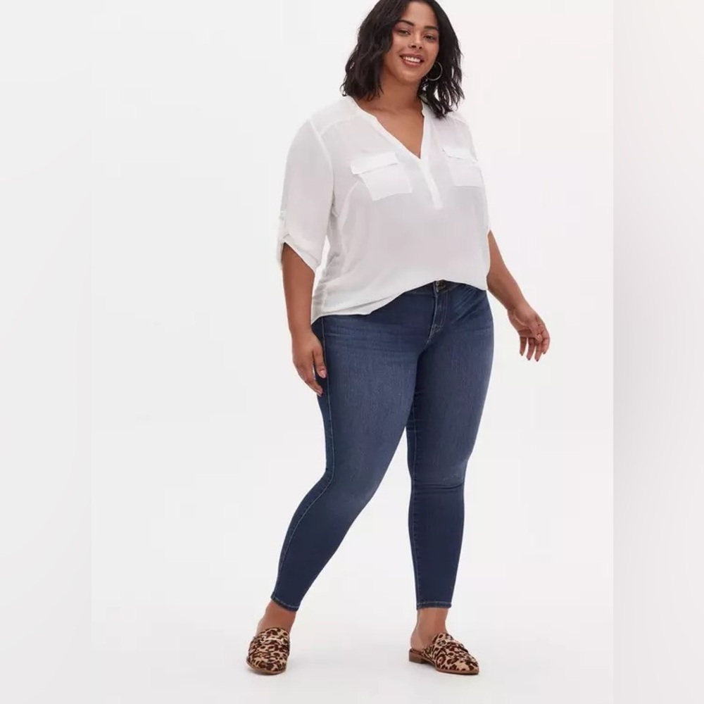 Torrid High Rise Super Skinny Jegging Jeans 18R Cascade Blue NWT